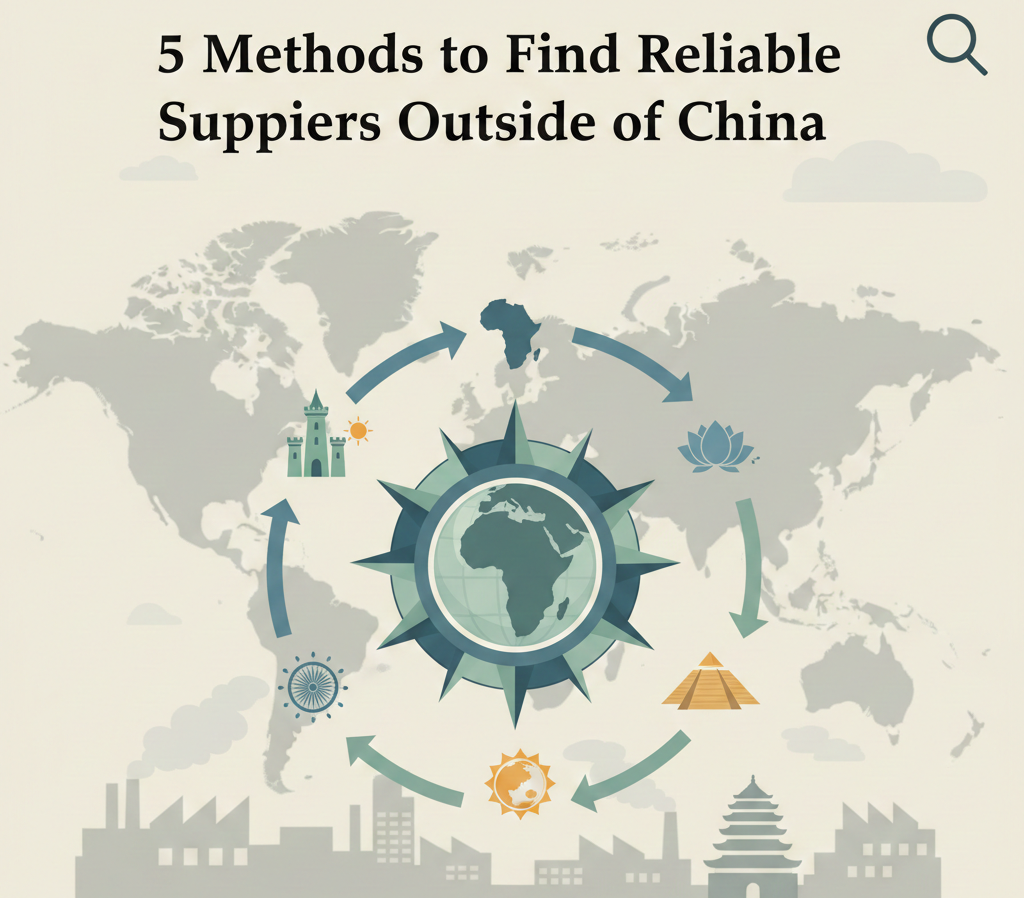 Infographie sur les méthodes pour trouver des fournisseurs hors Chine