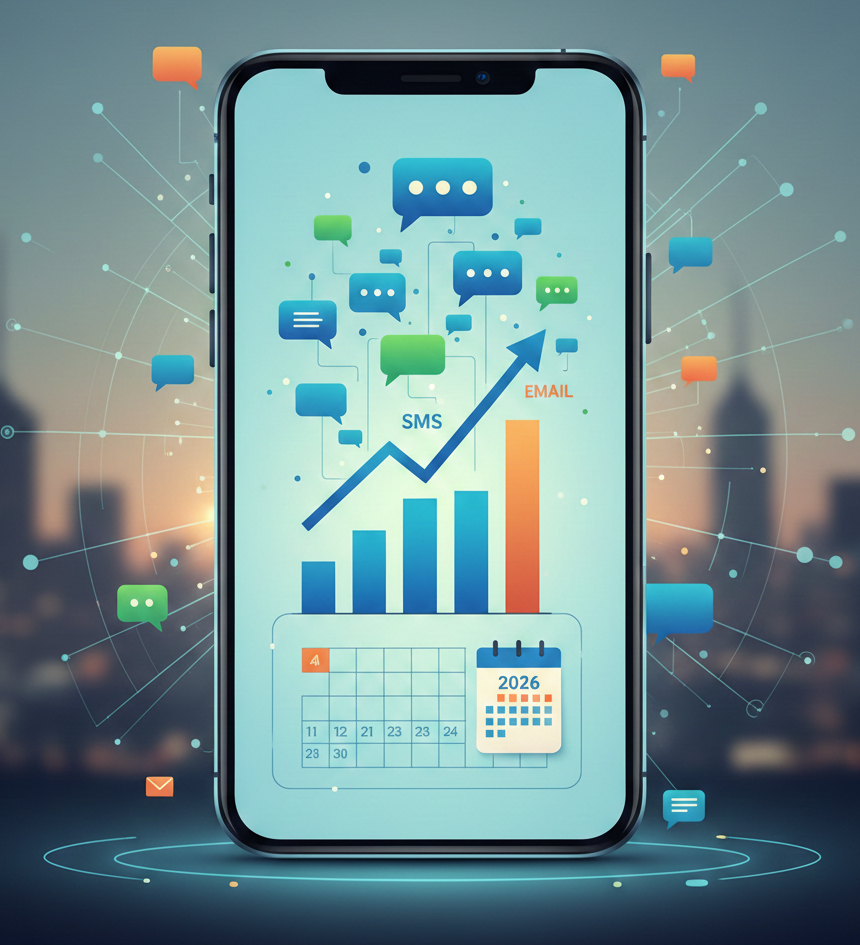 Croissance exponentielle de vos communications numériques pour l'année 2026.